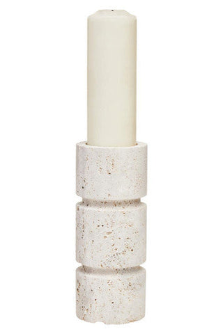 Tibor Travertine Small Candle Holder