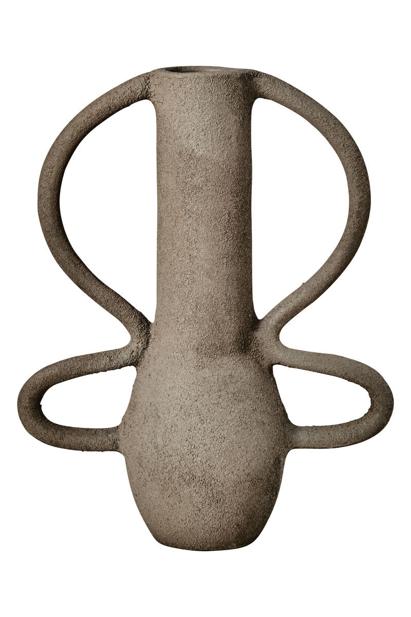 Deriva Small Textured Grey Vase
