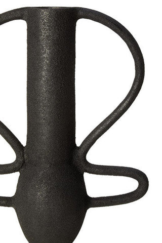 Deriva Large Textured Black Vase