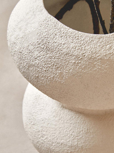Dunas Small Textured White Bubble Vase