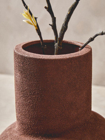 Dunas Large Textured Red Bubble Vase