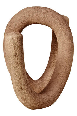 Dunas Large Textured Beige Loop Sculpture