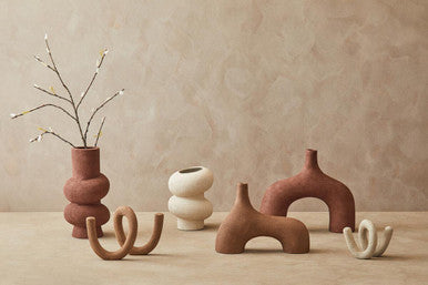 Dunas Large Textured Beige Loop Sculpture