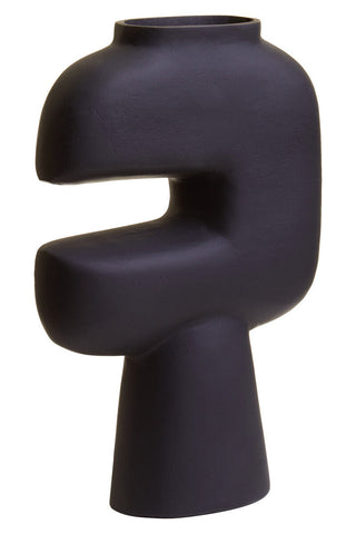 Hapax Abstract Small Black Vase