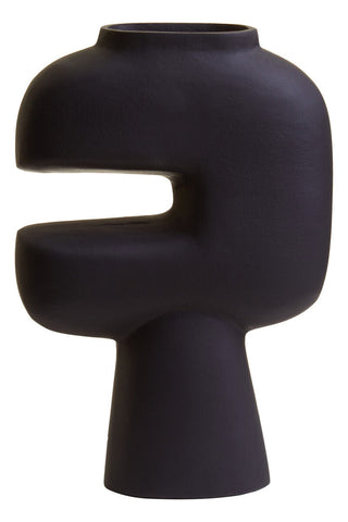 Hapax Abstract Small Black Vase