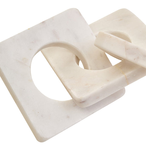 Nason White Marble Three Link Chain