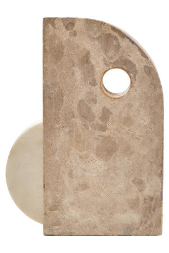 Santino Chocolate And White Marble Sculpture
