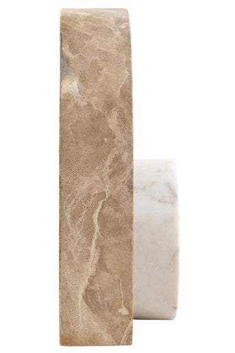 Santino Chocolate And White Marble Sculpture