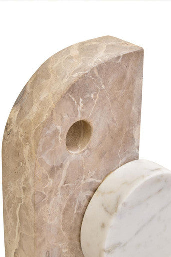 Santino Chocolate And White Marble Sculpture