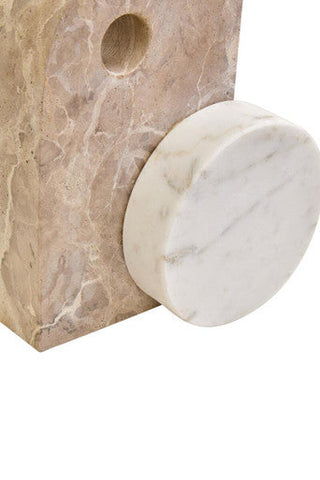 Santino Chocolate And White Marble Sculpture