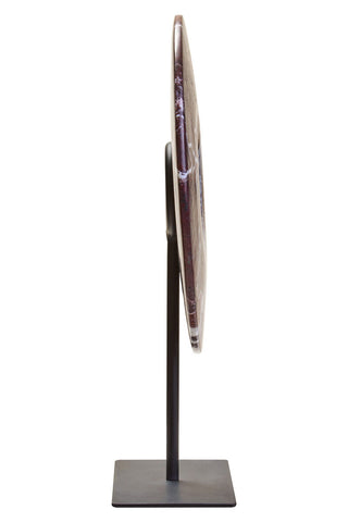 Salmo Medium Red Marble Round Dia 25cm Disc Sculpture