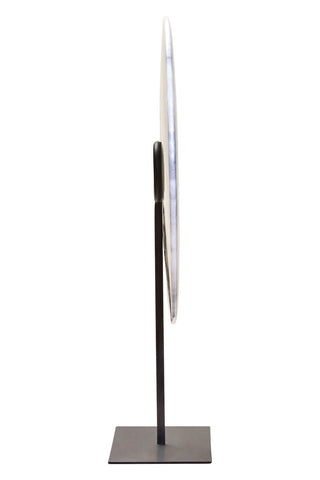 Zoro Extra Large Round Dia 35cm Grey Marble Disc Sculpture
