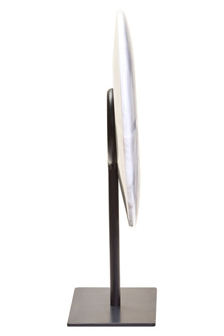 Zoro Small Round Dia 20cm White Marble Disc Sculpture