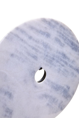 Zoro Extra Large Round Dia 35cm White Marble Disc Sculpture