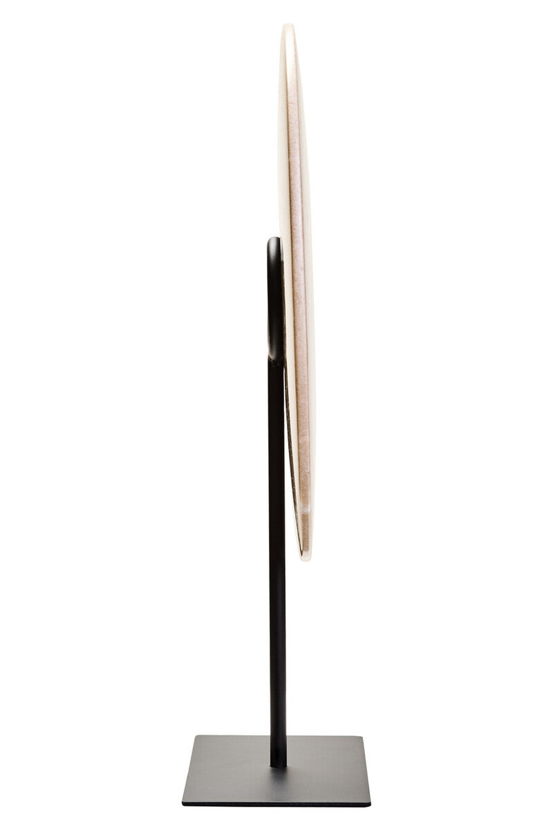 Zoro Large Cream Marble Round Dia 30cm Disc Sculpture