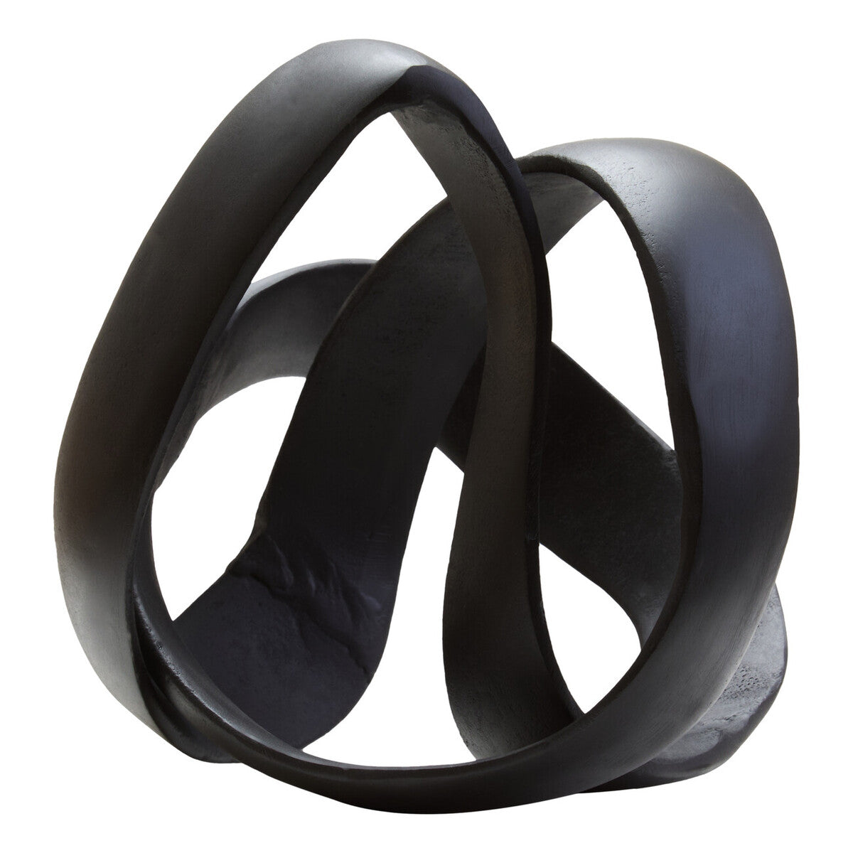 Prato Matt Black Nickel Finish Knot Sculpture