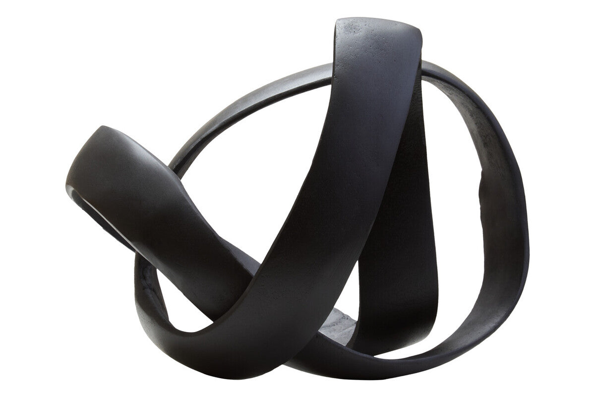 Prato Matt Black Nickel Finish Knot Sculpture