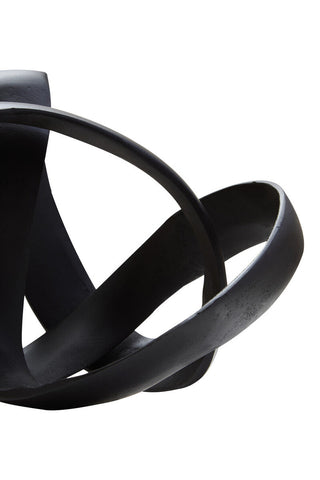 Prato Matt Black Nickel Finish Knot Sculpture