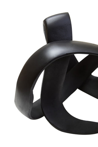 Prato Matt Black Nickel Finish Knot Sculpture