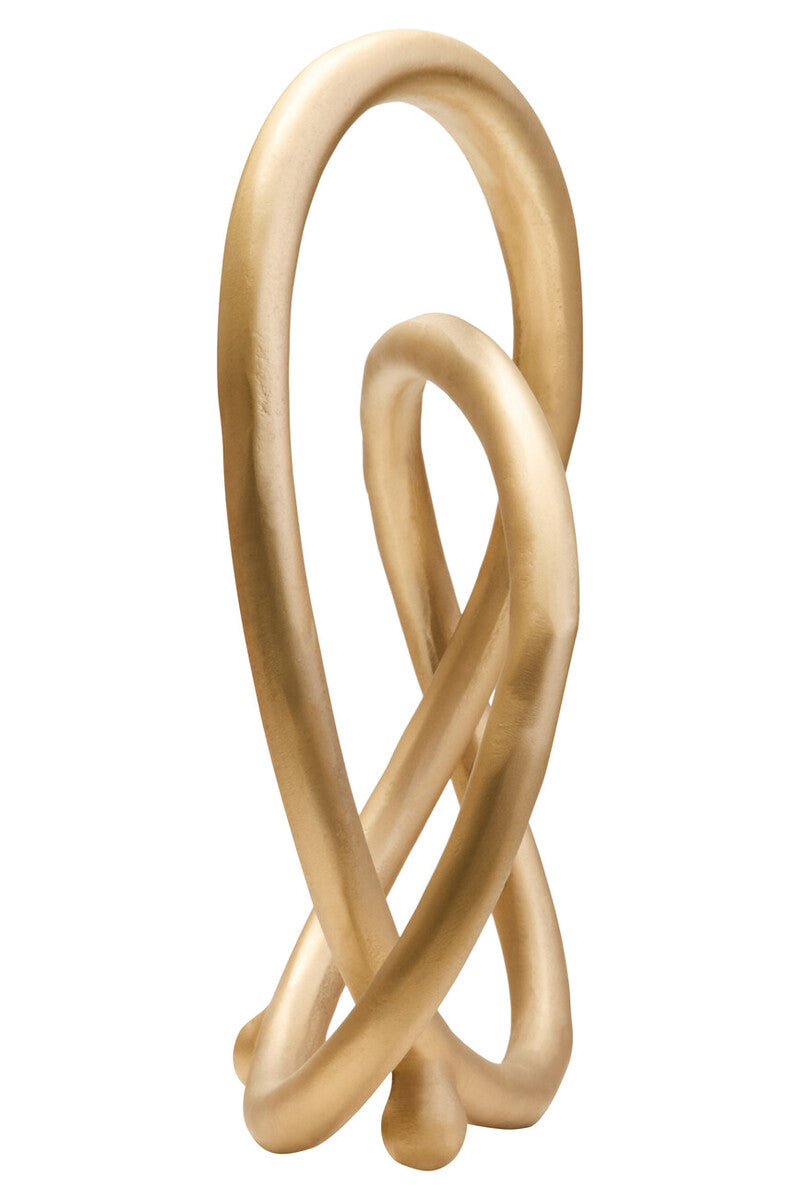 Prato Matte Gold Finish Twist Sculpture
