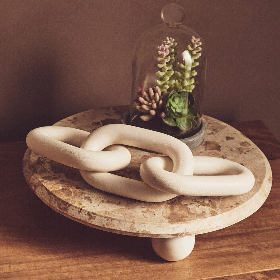 White Wood 3 Link Chain Decor | Cato