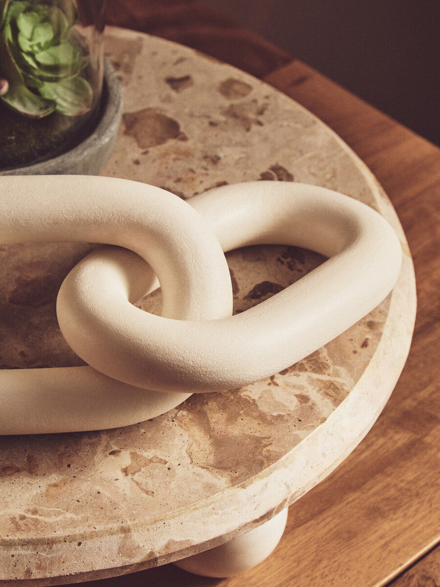 White Wood 3 Link Chain Decor | Cato