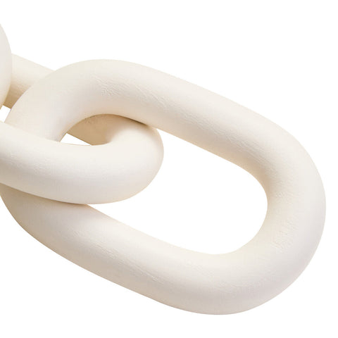 White Wood 3 Link Chain Decor | Cato