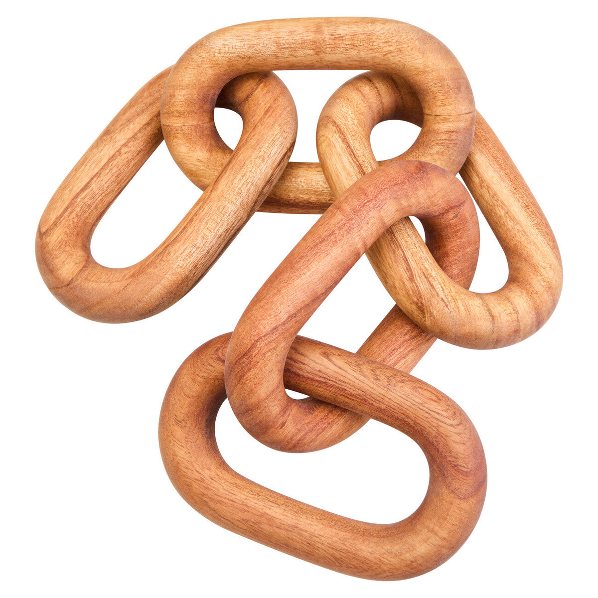 Cato Brown Wood 5 Link Chain Decor