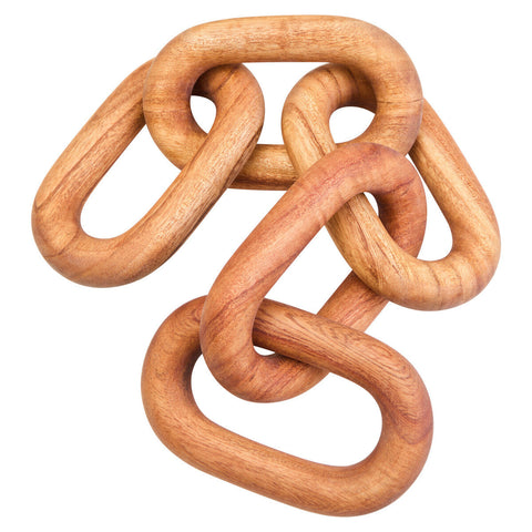 Cato Brown Wood 5 Link Chain Decor