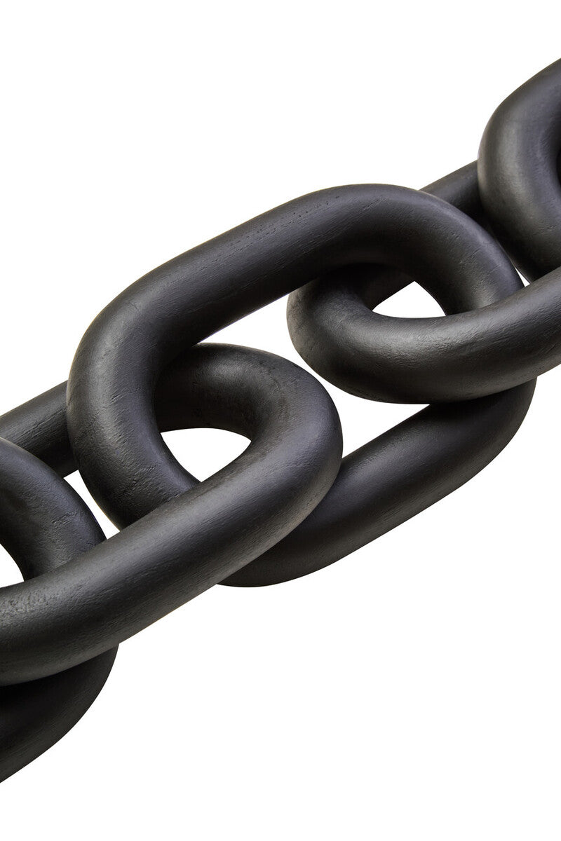 Cato Black Wood 5 Link Chain Decor