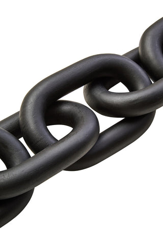 Cato Black Wood 5 Link Chain Decor