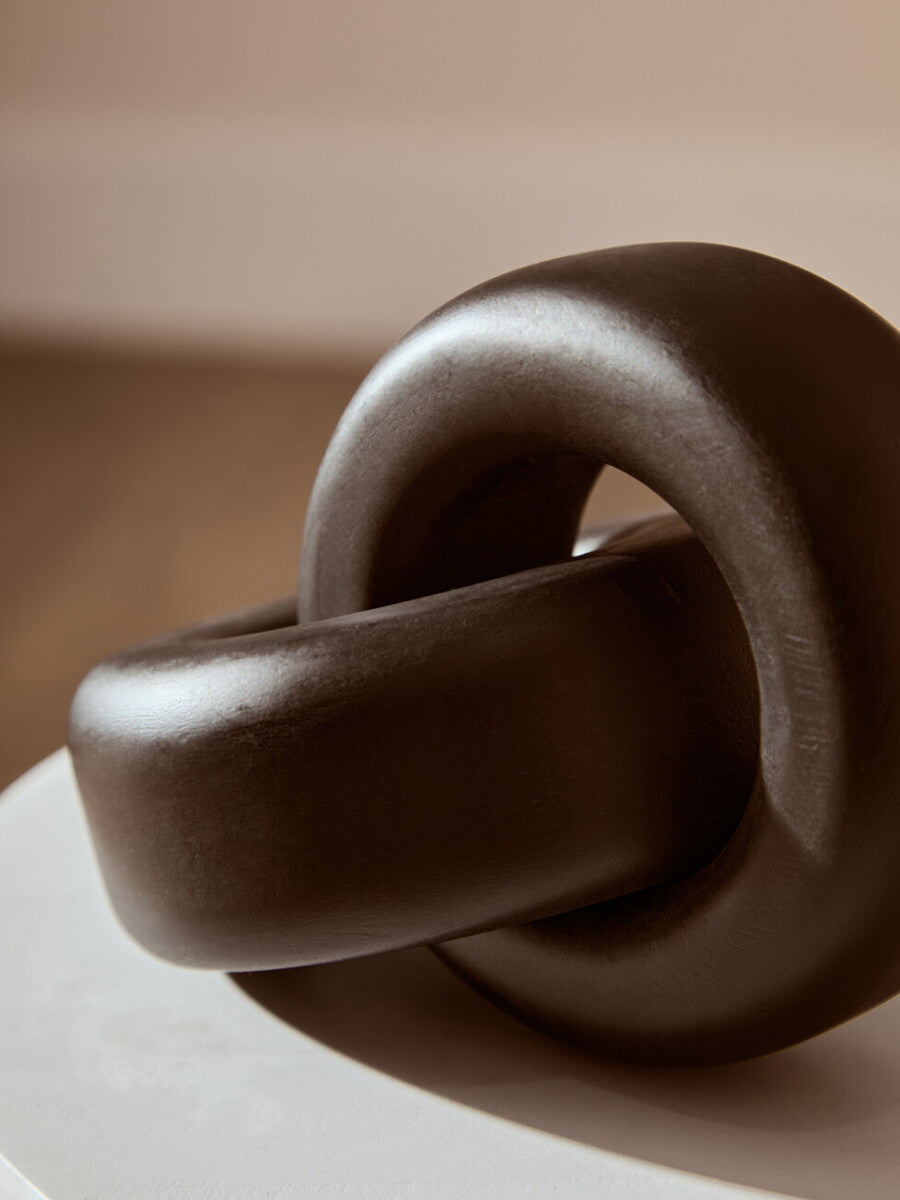 Cato Black Wood Small Knot Decor