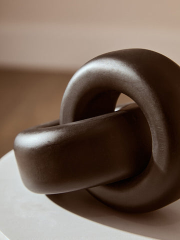 Cato Black Wood Small Knot Decor