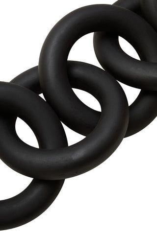 Cato Black Wooden 5 Link Chain Decor