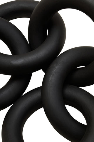 Cato Black Wooden 5 Link Chain Decor