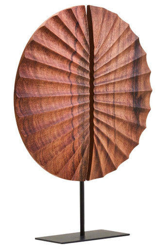 Westo Brown Wood Sculpture With Black Base