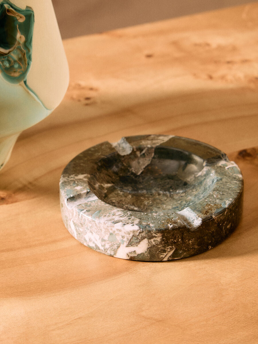Zoro Black And White Marble Ashtray