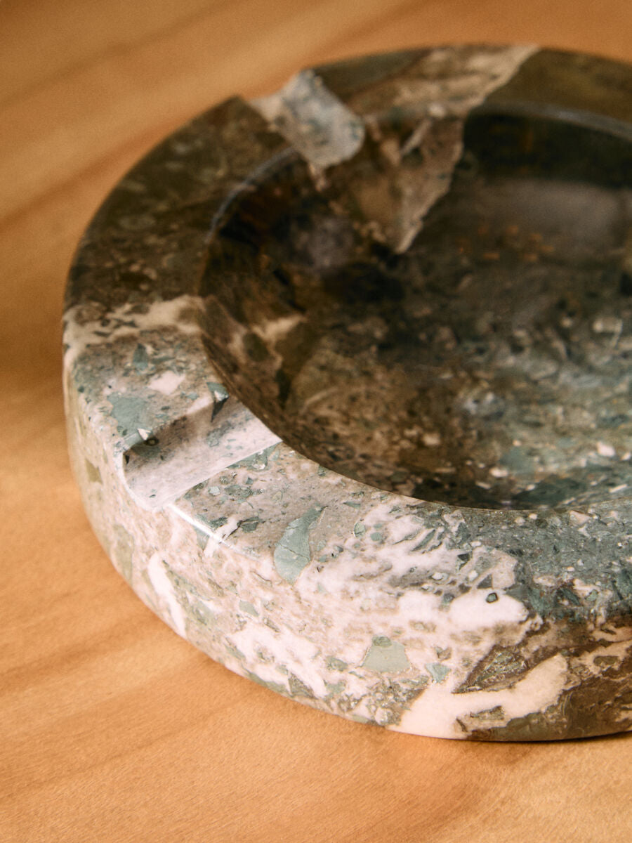 Zoro Black And White Marble Ashtray