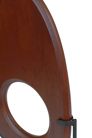 Westo Natural Wood Vertical Sculpture With Travertine Base