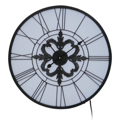 Genova Black And White LED Wall Clock