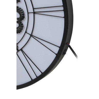 Genova Black And White LED Wall Clock