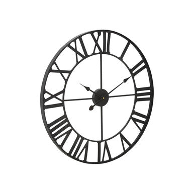 Genova Black Metal Wall Clock