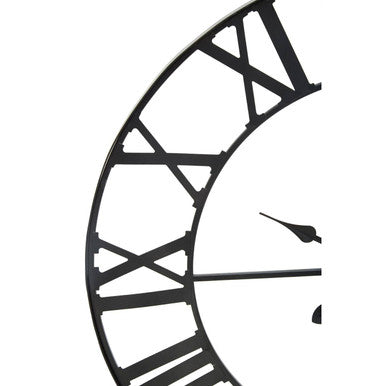 Genova Black Metal Wall Clock