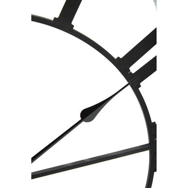 Genova Black Metal Wall Clock