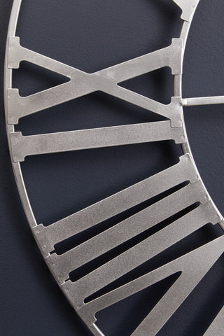 Genova Silver Metal Wall Clock