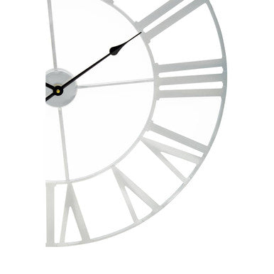 Genova Silver Metal Wall Clock