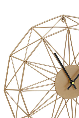 Genova Small Gold Metal Wall Clock
