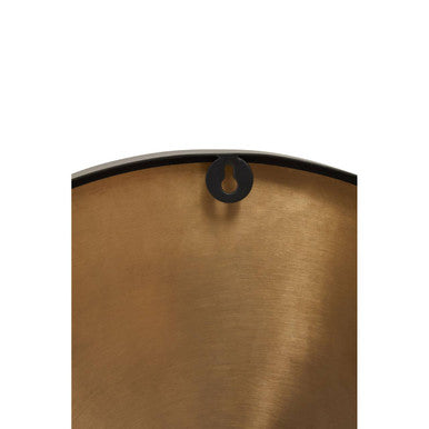Mateo Black and Antique Gold Large Wall Clock