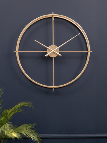 Kent Large Gold Finish Wall Clock