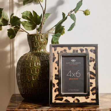 Kensington Townhouse 4In x 6In Leopard Design Photo Frame